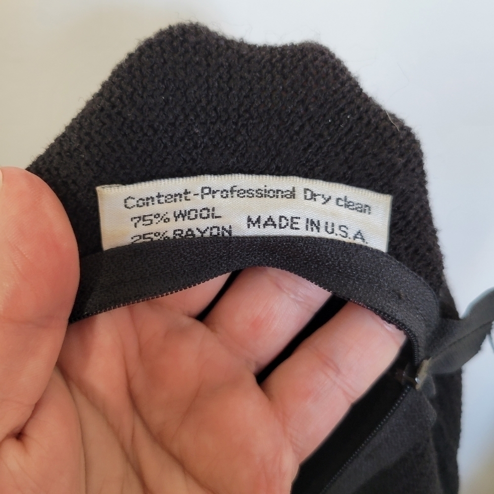 Vintage Don Sayres for Wellmore Saks Fifth Avenue Wool Blend Fitted Dress size 8 - Picture 11 of 12